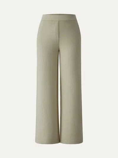 Oglmove Textured Mid Rise Pull-on Straight Pant With Pockets In Dark Alabaster