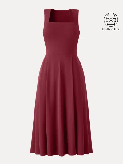 Oglmove The Anytime Little Black Bra Dress With Pockets In Red