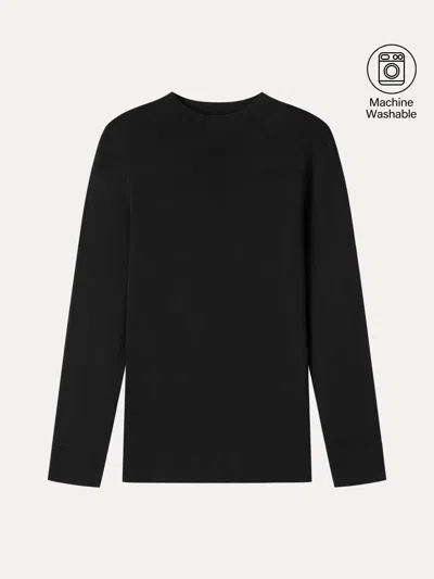Oglmove The Everyday 100% Ultrafine Merino Wool Sweater In Black