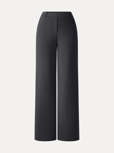 Oglmove Travelease Lyocell Spacer High-rise Wide Leg Pants With Pockets In Bush Grey