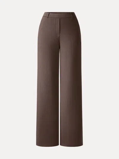 Oglmove Travelease Lyocell Spacer High-rise Wide Leg Pants With Pockets In Deepest Mauve