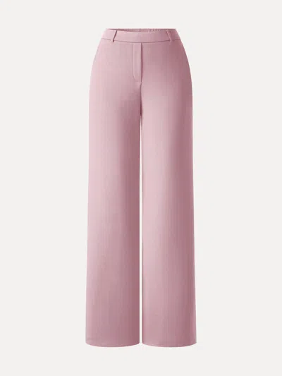 Oglmove Travelease Lyocell Spacer High-rise Wide Leg Pants With Pockets In Pink