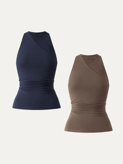 Oglmove Ultrasoft Surplice Sleeveless Top