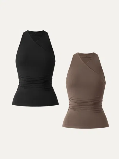 Oglmove Ultrasoft Surplice Sleeveless Top