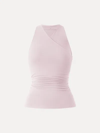 Oglmove Ultrasoft Surplice Sleeveless Top In Pink