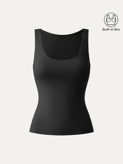 Oglmove U-neck New Airy Bra Tank In Black