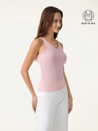 Oglmove Breathable V-neck Spaghetti Bra Tank In Blue