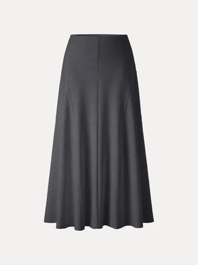 Oglmove Wrinkle-resistant A-line Flared Maxi Skirt