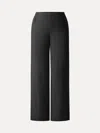 Oglmove Wrinkle-resistant Cotton-linen Straight Leg Pant In Black