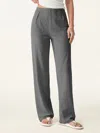 Oglmove Wrinkle-resistant Cotton-linen Straight Leg Pant In Gray