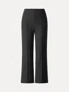 Oglmove Wrinkle-resistant High Rise Cropped Flare Leg Travel Pants In Black