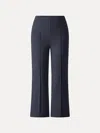 Oglmove Wrinkle-resistant High Rise Cropped Flare Leg Travel Pants In Blue