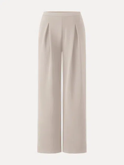 Oglmove Wrinkle-resistant Mid Rise Wide Leg Pleated Pants With Pockets