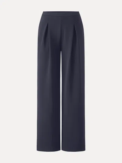 Oglmove Wrinkle-resistant Mid Rise Wide Leg Pleated Pants With Pockets