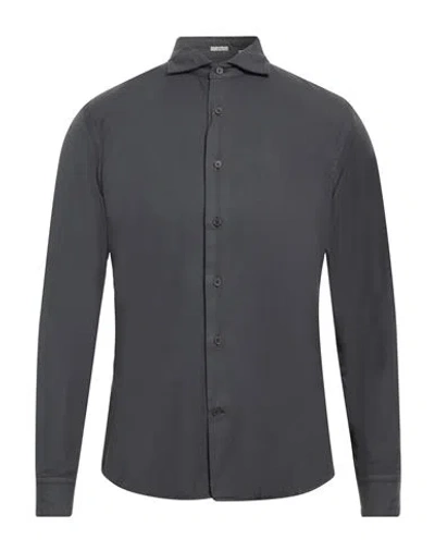 Ognunolasua By Camicettasnob Man Shirt Lead Size 15 ¾ Cotton In Black