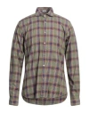 Ognunolasua By Camicettasnob Man Shirt Military Green Size 17 Cotton In Green