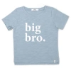 Oh Baby ! "big Bro." Cotton Slub Raw Edge Tee White Ink In Fog