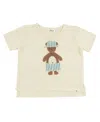 Oh Baby ! Boys' Beach Bear Applique Raw Edge Slub Tee - Baby In Neutral