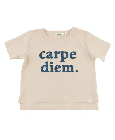 Oh Baby ! Boys' Carpe Diem Raw Edge Tee - Baby, Little Kid In Neutral