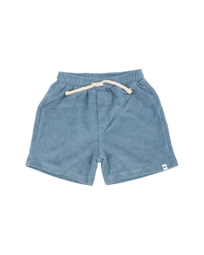 Oh Baby Kids' ! Boys Cotton Terry Track Short In Blue