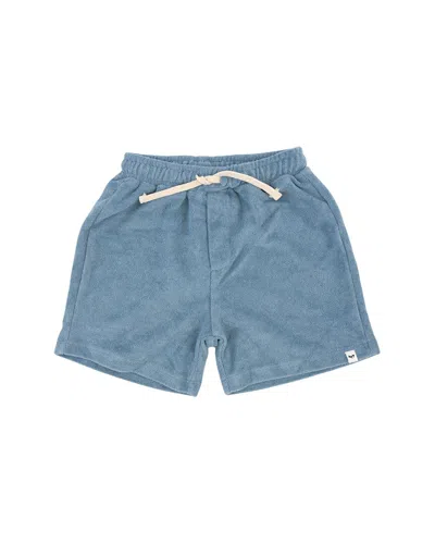 Oh Baby Boys Cotton Terry Track Short In Blue