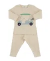 Oh Baby ! Boys' Golfcart Sea Applique 2-piece Tee And Pant Set - Baby In Neutral