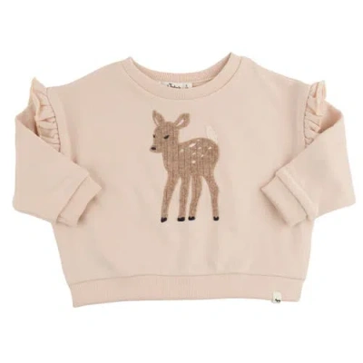 Oh Baby! Brand Deer Applique Millie Slouch-toddler, Little Kid In Pink