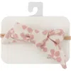 Oh Baby! Brand Mod Flowers Tie Bow Nylon Headband- Infant In Pink