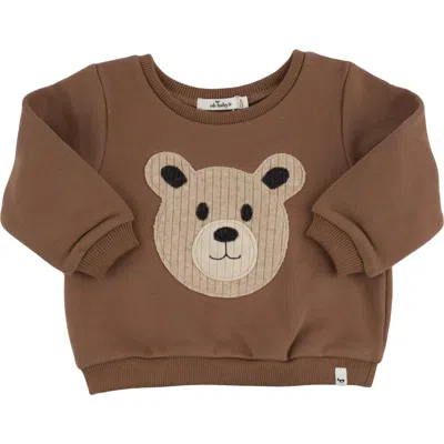 Oh Baby! Brand Teddy Bear Face Applique Brooklyn Boxy-toddler, Little Kid In Brown