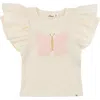 Oh Baby ! Butterfly Pink Terry With Gold Butterfly Tee
