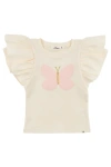 Oh Baby ! Butterfly Pink Terry With Gold Butterfly Tee
