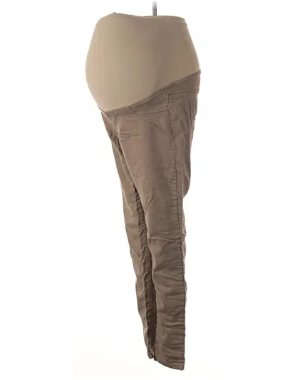 Pre-owned Oh Baby By Motherhood Active Pants In Tan