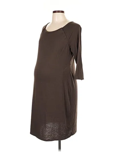 Pre-owned Oh Baby By Motherhood Casual Dress In Brown