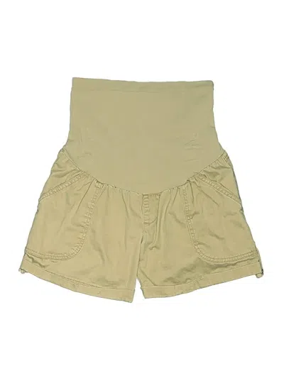 Pre-owned Oh Baby By Motherhood Khaki Shorts In Tan