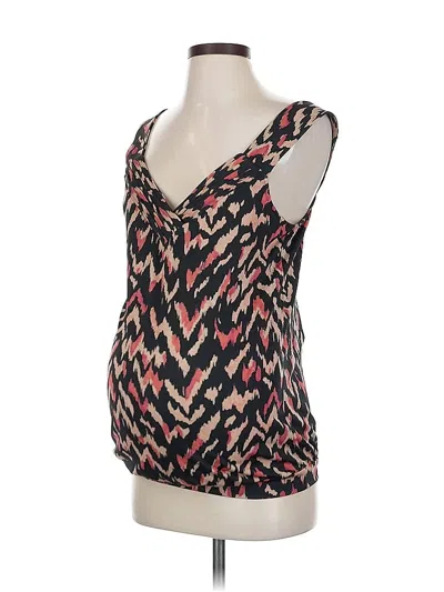 Pre-owned Oh Baby By Motherhood Sleeveless Top Black Sweetheart Neckline Tops