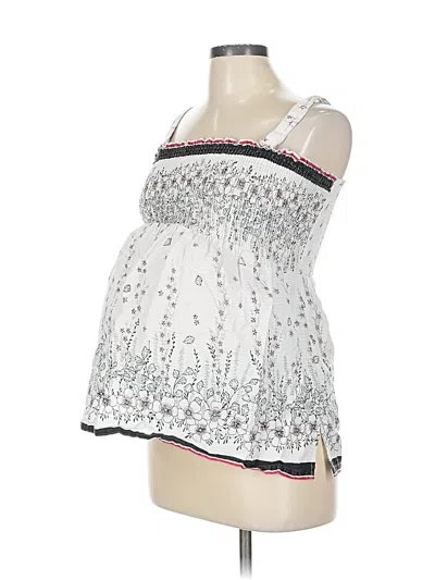 Pre-owned Oh Baby By Motherhood Tank Top White Strapless Neckline Tops