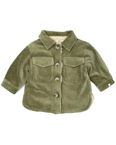 Oh Baby Corduroy With Biscuit Snowdrift Shacket In Green