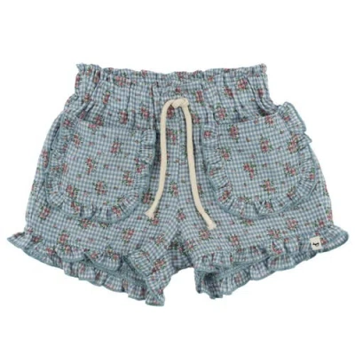 Oh Baby ! Dahlia Libby Ruffle Short In Blue