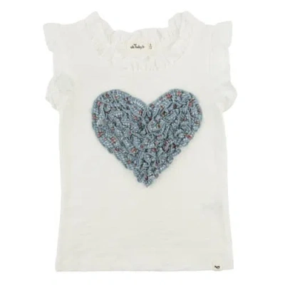 Oh Baby ! Dahlia Ruffle Heart Rebekah Tank In White