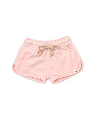 Oh Baby Kids' ! Drawstring Shorter Terry Track Short In Pink