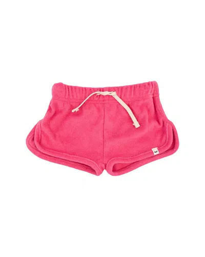 Oh Baby Kids' ! Drawstring Shorter Terry Track Short In Red
