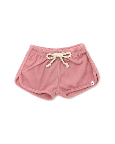 Oh Baby Kids' ! Drawstring Shorter Terry Track Short In Pink
