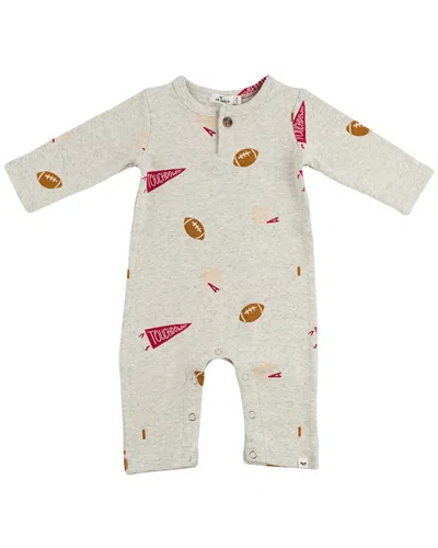 Oh Baby Kids' ! Football Print One Button Romper In Multi
