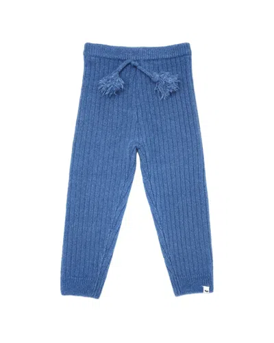 Oh Baby Fuzzy Knit Legging In Blue