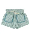 Oh Baby Kids' ! Girls' Cabana Ricrac Libby Pocket Short - Baby In Green