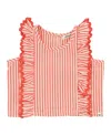 Oh Baby ! Girls' Cabana With Millie Ruffle Lola Blouse - Baby, Little Kid In Red
