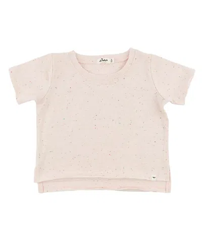 Oh Baby ! Girls' Confetti Raw Edge Tee Sl - Baby, Little Kid In Pink
