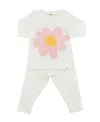 Oh Baby ! Girls' Daisy Applique Two Piece Set - Baby In White