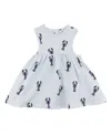 Oh Baby ! Girls' Lily Tank Lobsters Print Dress - Baby In Gray