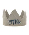 Oh Baby ! Girls' Linen Crown - One Yarn Embroidered - Baby